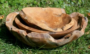 wood bowl set of 3